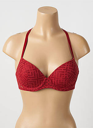 Soutien-gorge effet matière satinée haut soutien-gorge moulé rouge PASSIONATA femme
