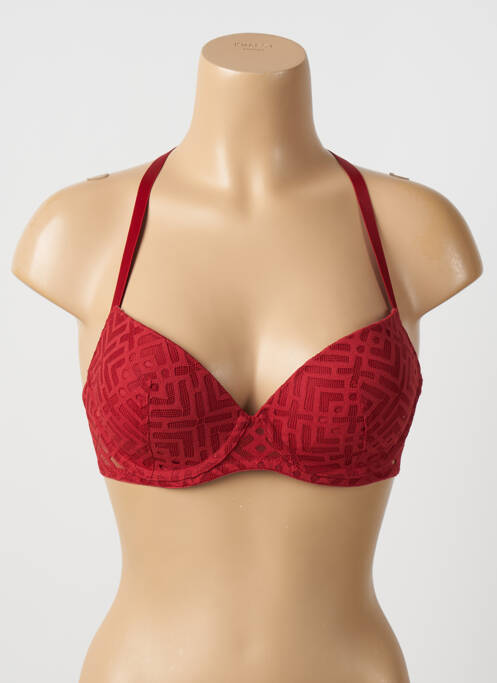 Soutien-gorge effet matière satinée haut soutien-gorge moulé rouge PASSIONATA femme