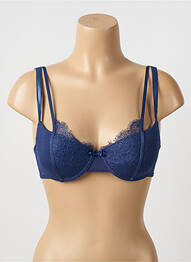 Soutien-gorge effet matière satinée haut soutien-gorge avec mousse de rembourrage amovible bleu PASSIONATA femme