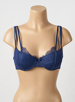 Soutien-gorge effet matière satinée haut soutien-gorge avec mousse de rembourrage amovible bleu PASSIONATA femme
