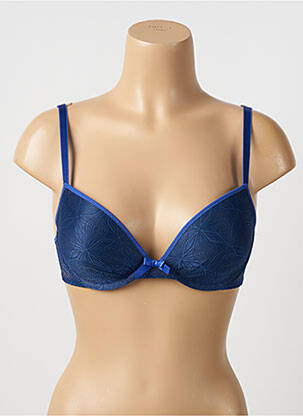 Soutien-gorge effet matière satinée haut soutien-gorge push-up bleu PASSIONATA femme