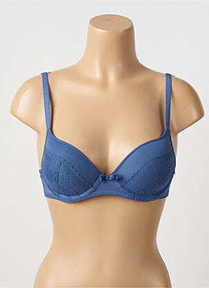 Soutien-gorge effet matière satinée haut soutien-gorge push-up bleu PASSIONATA femme