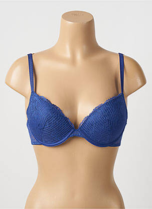 Soutien-gorge effet matière satinée haut soutien-gorge push-up bleu PASSIONATA femme