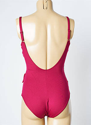Maillot de bain 1 pièce effet matière satinée haut soutien-gorge moulé rouge SIMONE PERELE femme