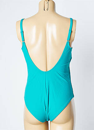Maillot de bain 1 pièce effet matière satinée haut soutien-gorge moulé bleu SIMONE PERELE femme