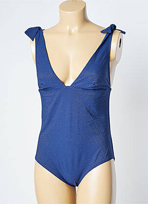 Maillot de bain 1 pièce stretch haut triangles bleu SIMONE PERELE femme