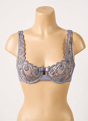 Soutien-gorge tissage dentelle haut soutien-gorge emboitant gris PASSIONATA femme