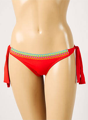 Bas de maillot de bain micro fibres bikini rouge ANTIGEL femme