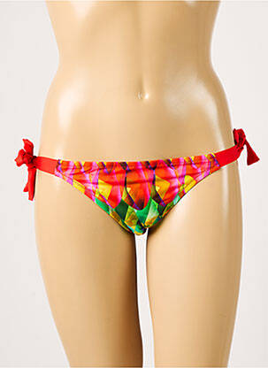 Bas de maillot de bain imprimé fantaisie bikini rouge ANTIGEL femme