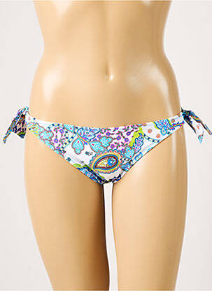 Bas de maillot de bain micro fibres bikini bleu ANTIGEL femme