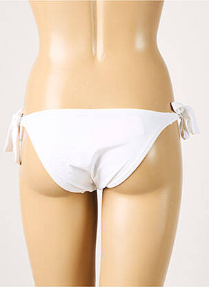 Bas de maillot de bain fermeture liens à nouer bikini blanc ANTIGEL femme