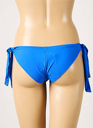 Bas de maillot de bain tissage satiné bikini bleu ANTIGEL femme