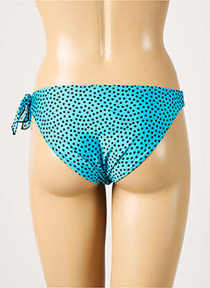 Bas de maillot de bain tissage satiné bikini bleu ANTIGEL femme
