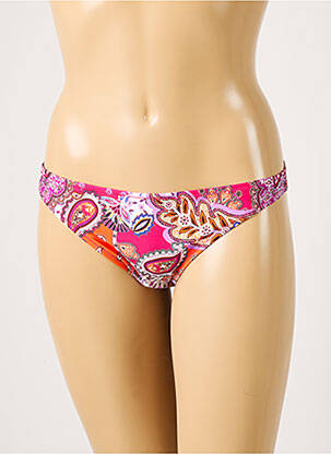 Bas de maillot de bain tissage satiné culotte rose ANTIGEL femme