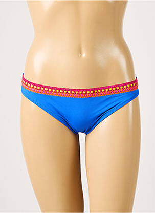 Bas de maillot de bain tissage satiné culotte bleu ANTIGEL femme