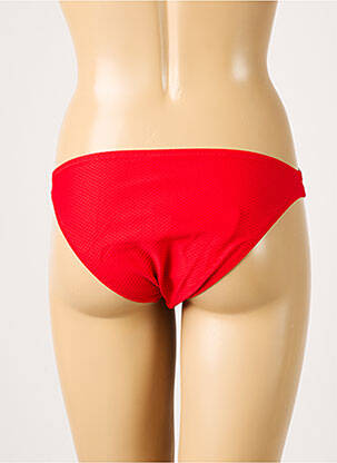 Bas de maillot de bain tissage texturé culotte rouge ANTIGEL femme