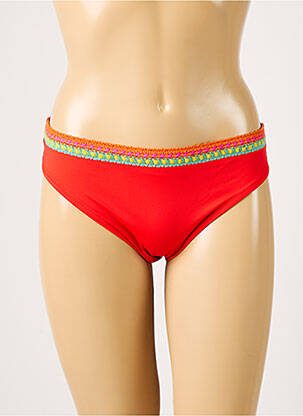 Bas de maillot de bain tissage satiné culotte rouge ANTIGEL femme