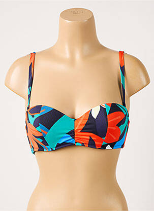 Haut de maillot de bain bretelles élastiquées amovibles haut soutien-gorge push-up orange SIMONE PERELE femme