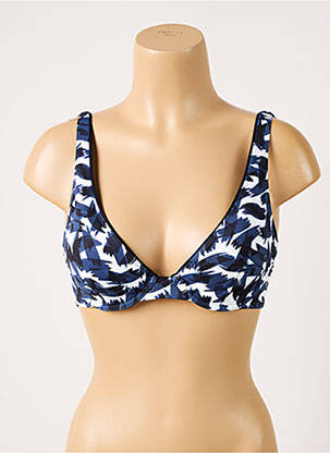 Haut de maillot de bain stretch haut soutien-gorge moulé bleu SIMONE PERELE femme