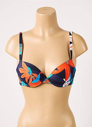 Haut de maillot de bain stretch haut soutien-gorge moulé bleu SIMONE PERELE femme