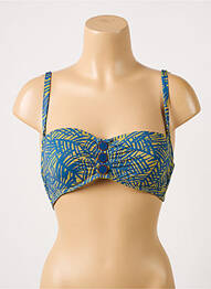 Haut de maillot de bain stretch haut soutien-gorge balconnet bleu SIMONE PERELE femme