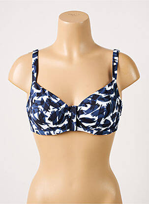 Haut de maillot de bain stretch haut soutien-gorge emboitant bleu SIMONE PERELE femme