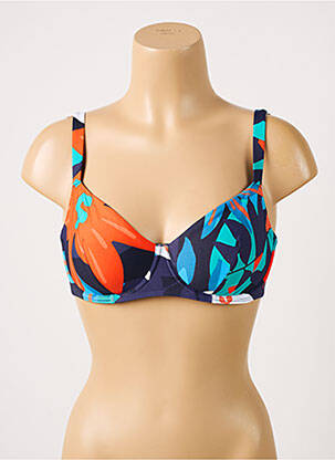 Haut de maillot de bain stretch haut soutien-gorge emboitant bleu SIMONE PERELE femme