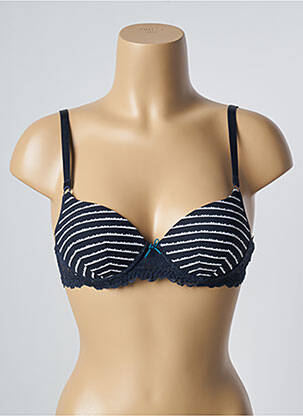 Soutien-gorge effet matière satinée haut soutien-gorge moulé bleu PASSIONATA femme