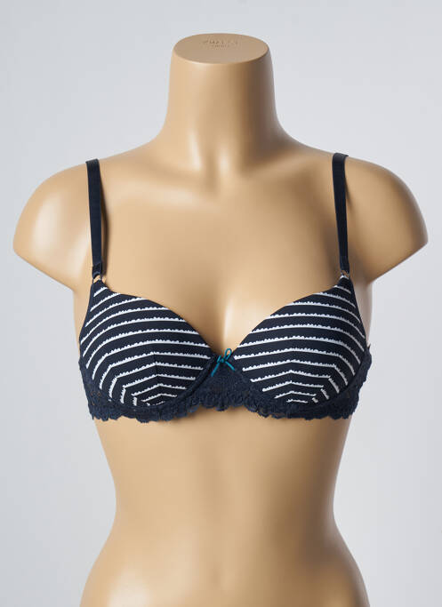 Soutien-gorge effet matière satinée haut soutien-gorge moulé bleu PASSIONATA femme