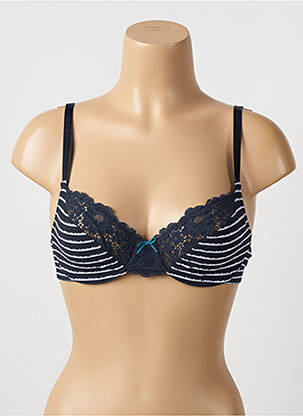 Soutien-gorge broderie haut triangles bleu PASSIONATA femme