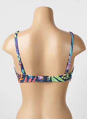Haut de maillot de bain stretch haut soutien-gorge moulé bleu CHERRY BEACH femme