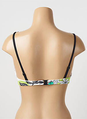 Haut de maillot de bain bretelles élastiquées amovibles haut soutien-gorge balconnet blanc CHERRY BEACH femme