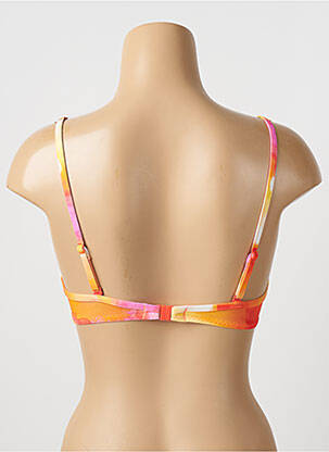 Haut de maillot de bain stretch haut soutien-gorge push-up orange CHERRY BEACH femme