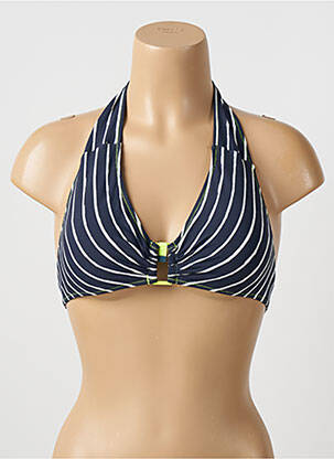 Haut de maillot de bain stretch haut triangles bleu CHERRY BEACH femme