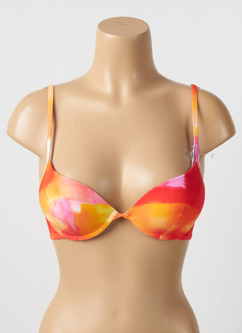 Haut de maillot de bain orange CHERRY BEACH pour femme