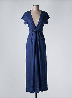 Chemise de nuit col v bleu SIMONE PERELE femme