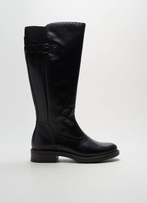 Bottes tissage satiné talon plat jusqu'à 3cm noir HUSH PUPPIES femme