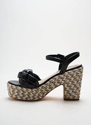 Espadrilles fermeture boucle(s) talon de 7 à 9cm noir ELUE PAR NOUS femme