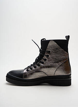 Bottines/boots bout rond talon plat jusqu'à 3cm gris COCO ET ABRICOT femme