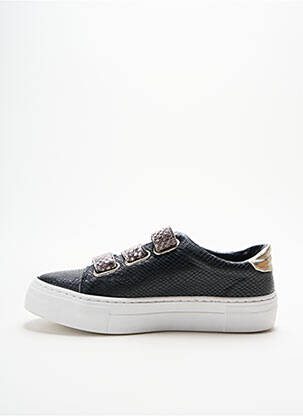 Baskets plateforme talon de 4 à 6cm noir METAMORF'OSE femme