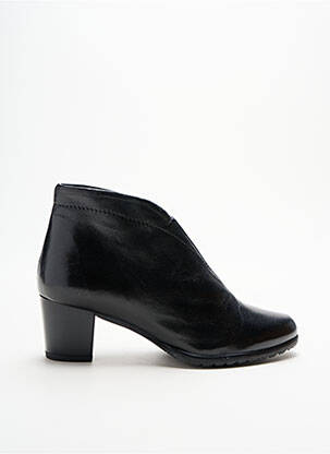 Bottines/boots tissage satiné talon de 4 à 6cm noir GOLDEN BROWN femme