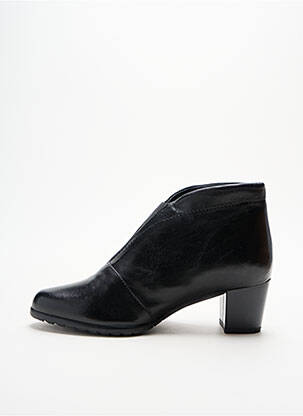 Bottines/boots tissage satiné talon de 4 à 6cm noir GOLDEN BROWN femme