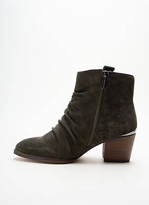 Bottines/boots cubain talon de 4 à 6cm vert CARMELA femme