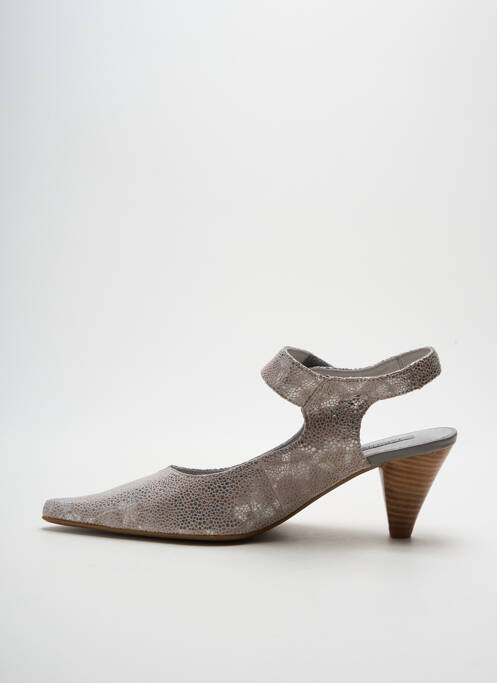 Escarpins type de semelle amortissante talon de 4 à 6cm gris FUGITIVE BY FRANCESCO ROSSI femme