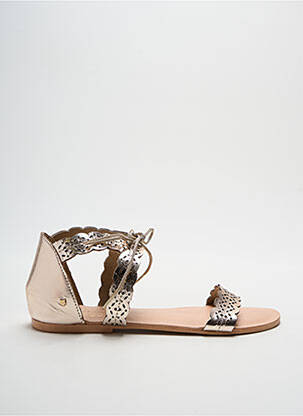 Sandales/nu pieds matière lisse talon plat jusqu'à 3cm beige LOLLIPOPS femme