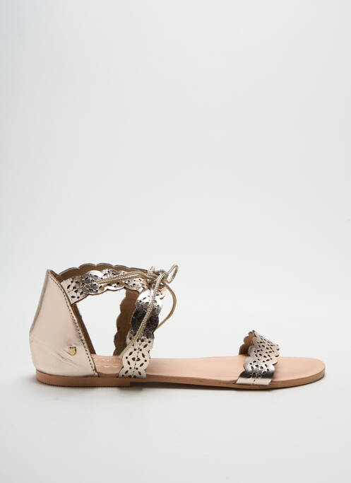 Sandales/nu pieds chiquet talon plat jusqu'à 3cm beige LOLLIPOPS femme