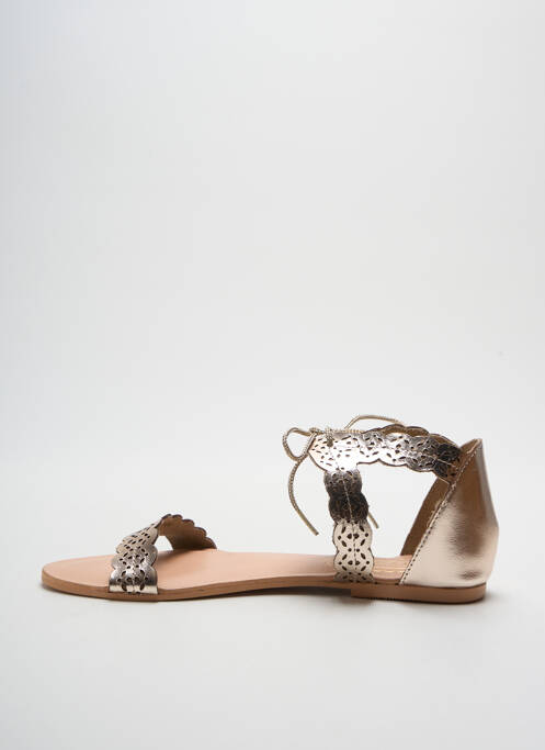Sandales/nu pieds chiquet talon plat jusqu'à 3cm beige LOLLIPOPS femme