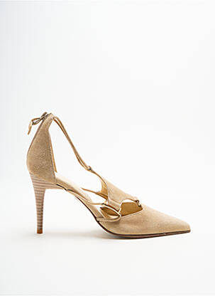 Escarpins nubuck talon de 7 à 9cm beige ELIZABETH STUART femme