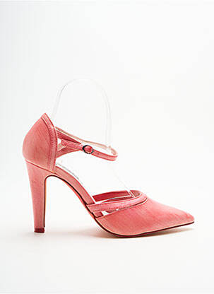 Escarpins tissage satiné talon de 7 à 9cm rose 226 SHOES femme