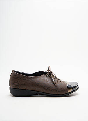 Derbies type de semelle amortissante talon plat jusqu'à 3cm marron HIRICA femme